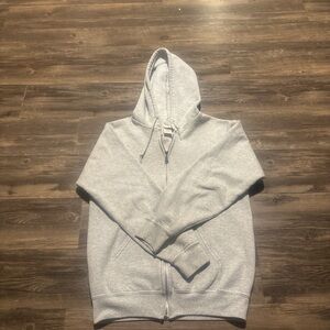 Gildan Women’s Light Gray Zip-Up Sweater